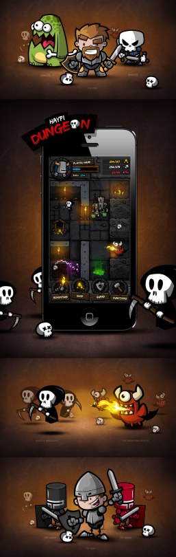 haypi clash of dungeon mobile game art UI