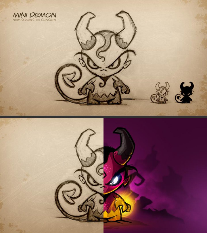 Mini Demon 2D Character by Fully Illustrated