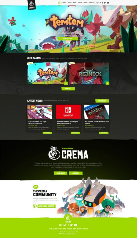 Crema Website Design by Fully Illustrated