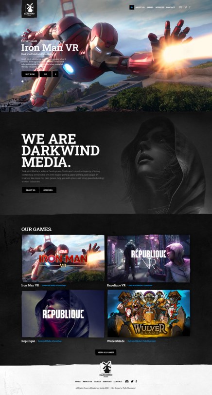 Darkwind Media Wesbite Design by Fully Illustrated