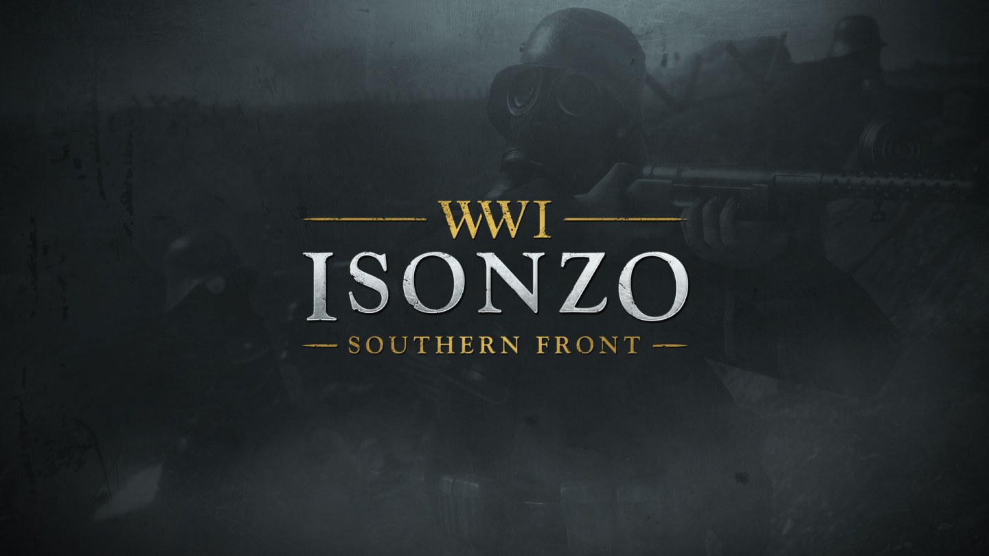 Isonzo WW1 game brand logo design by fully illustrated