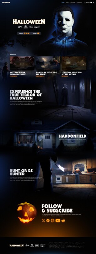 Halloween Game Website Design by Fully Illustrated
